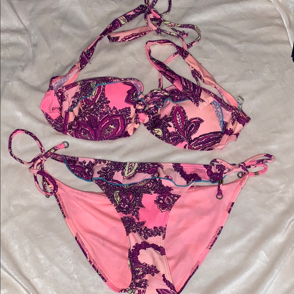 Pink Paisley Bikini Set